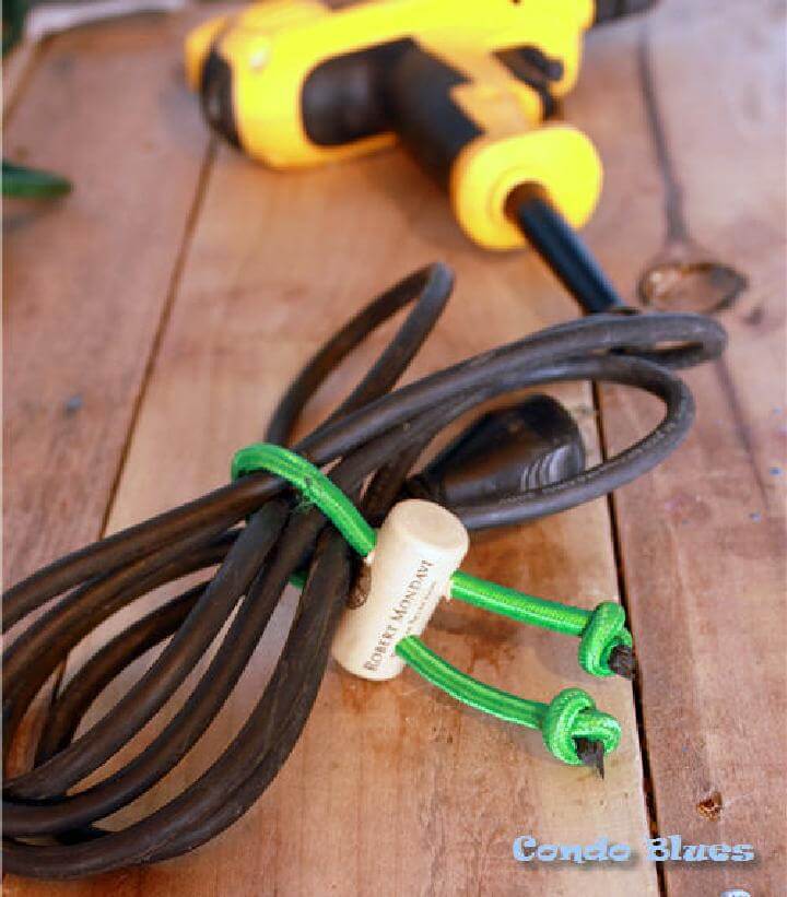 DIY Wooden Cork and Bungee Cord Ties