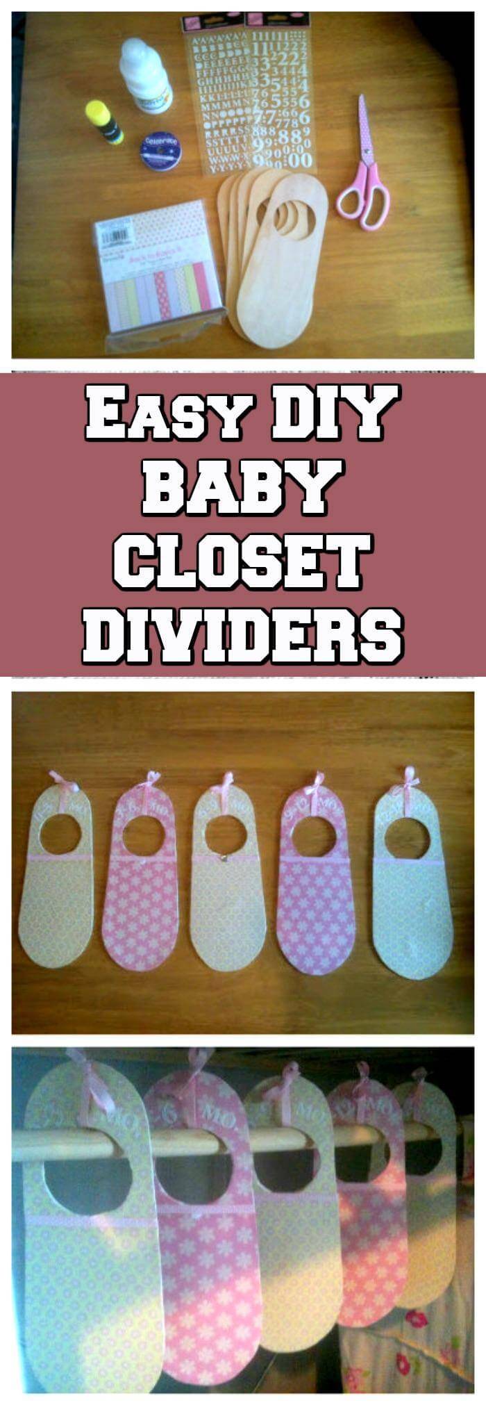 DIY baby closet divider