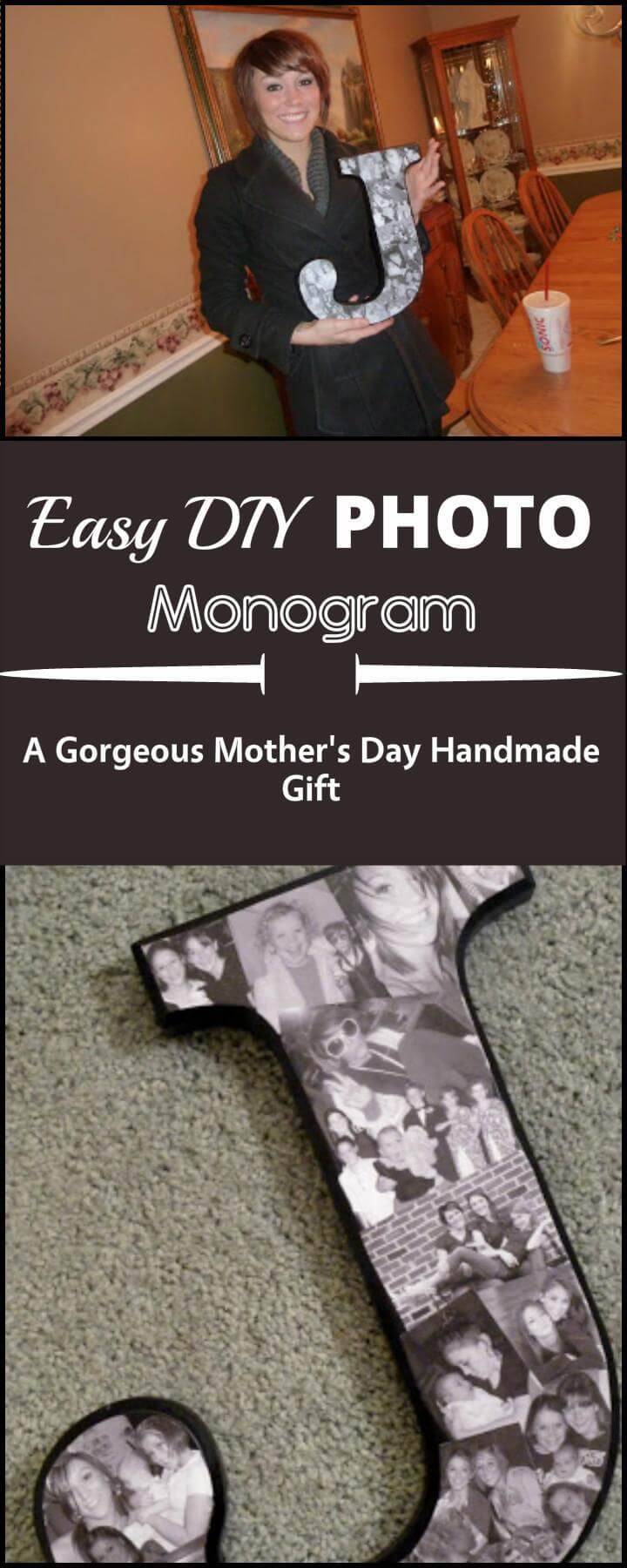 DIY easy handmade photo monogram