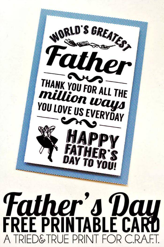 DIY Printable fathers day cards