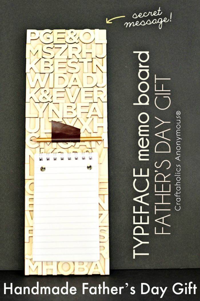 DIY Typeface Memo Board – Handmade Father’s Day Gift