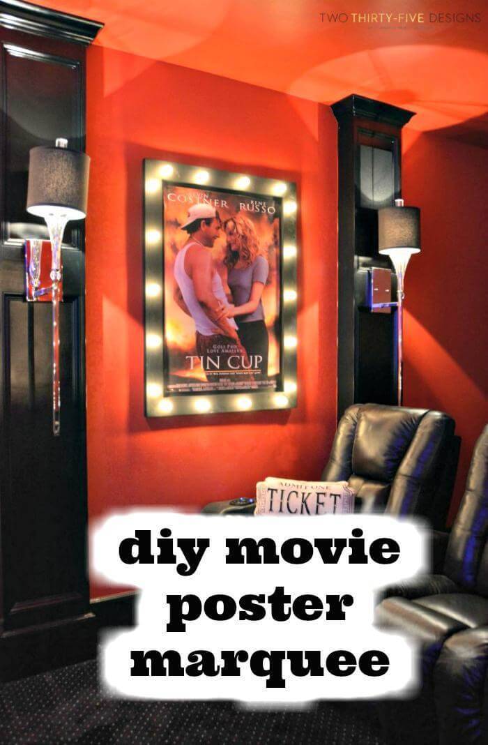 DIY movie poster marquee