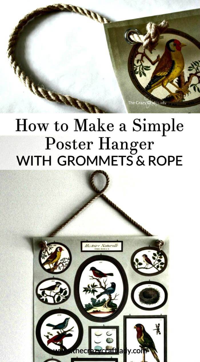 self-made simple poster hanger