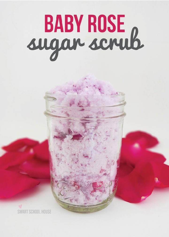 DIY Baby Rose Sugar Scrub