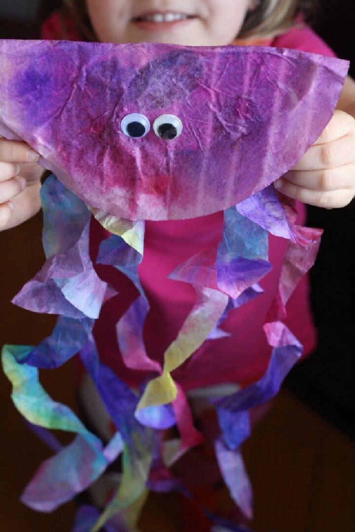 DIY Coffee Filter Jellyfish