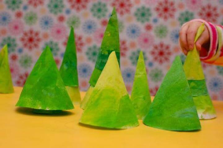 DIY Coffee Filter Pine Forest Playscape