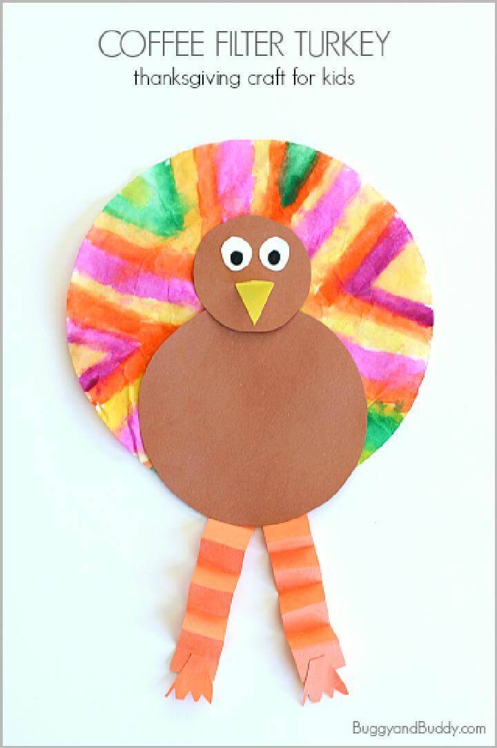 DIY Coffee Filter Turkey - Kids Craft