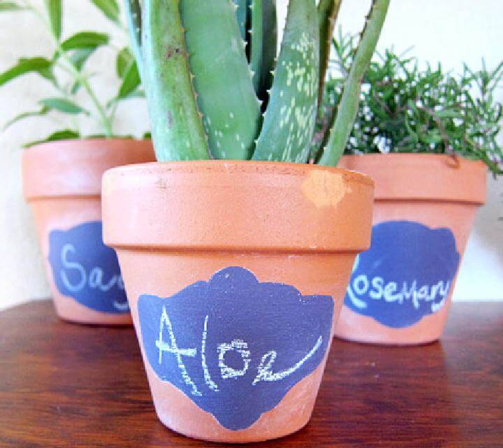 DIY Customized Chalkboard Pots