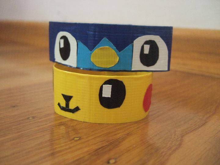 DIY Duct Tape Pikachu Bracelets