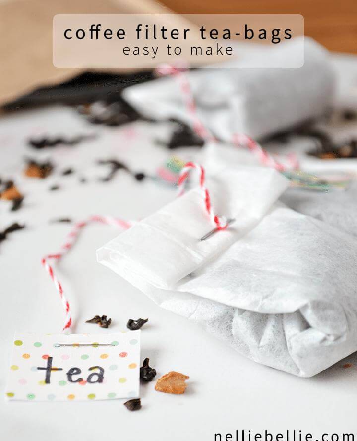 DIY Easy Coffee Filter Tea bags