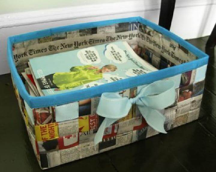 DIY Easy Handmade Newspaper Basket