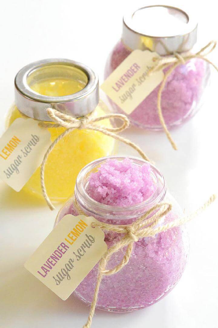 DIY Easy Homemade Lemon Lavender Sugar Scrub