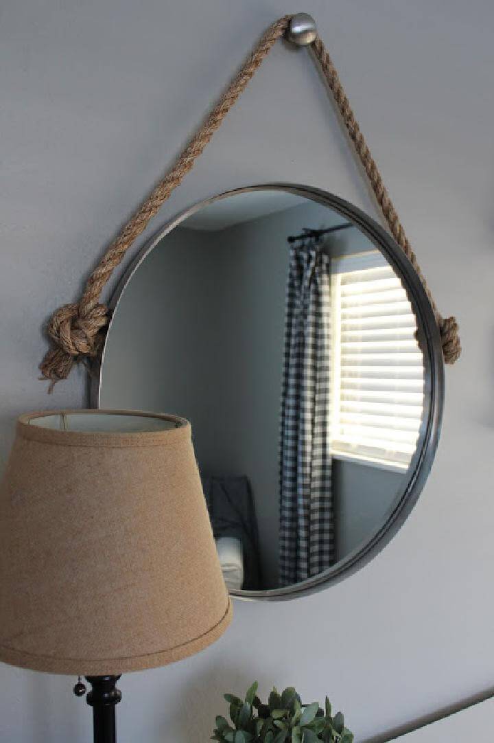 DIY Elegant Rope Mirror