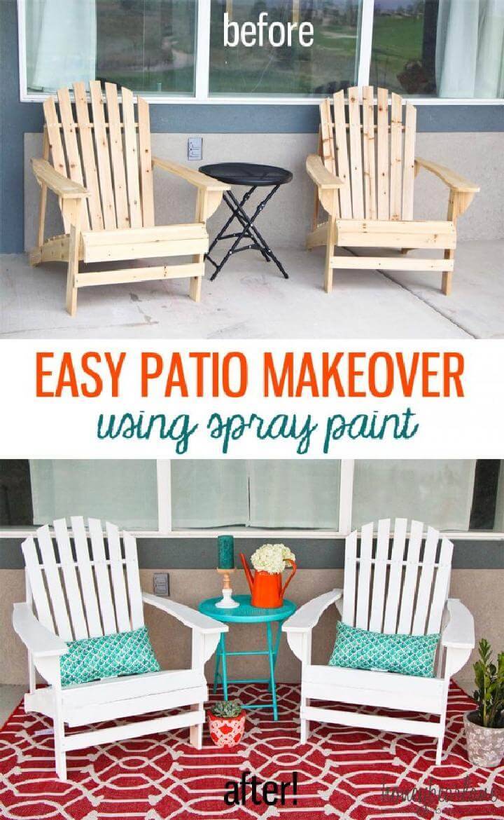 DIY Excellent Patio Makeover using Spray Paint