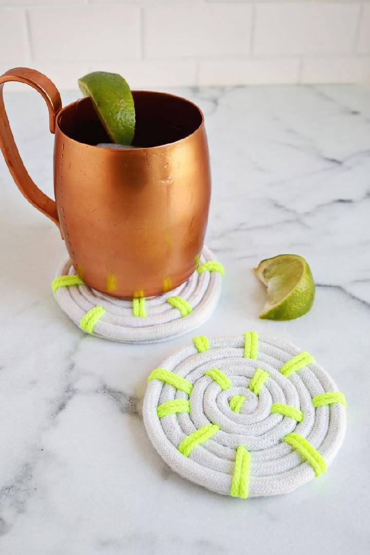 DIY Hancrafted Easy Rope Coasters