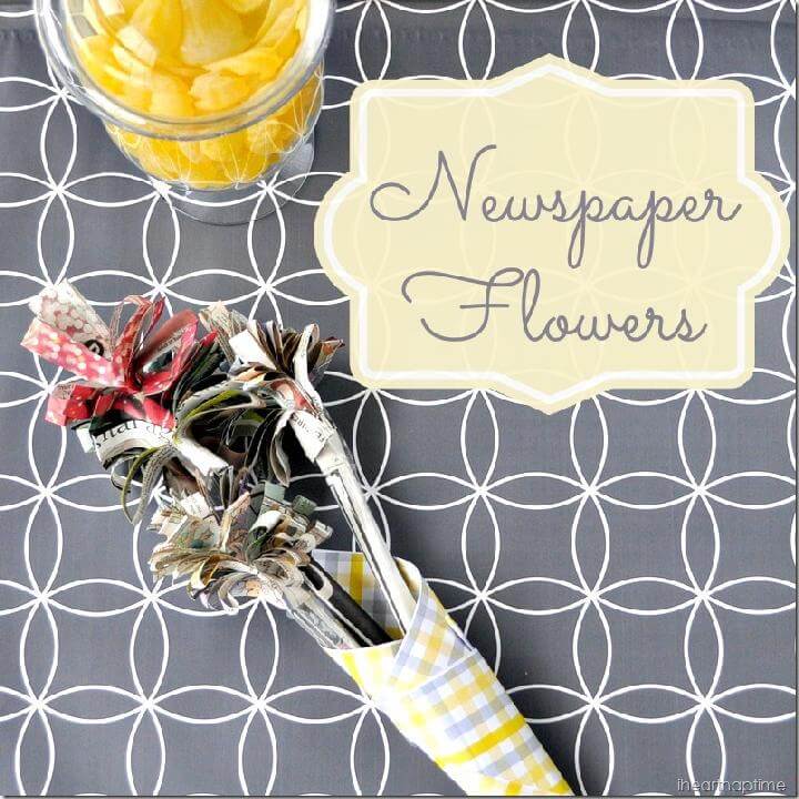 DIY Handcrafted Easy Newspaper Flowers