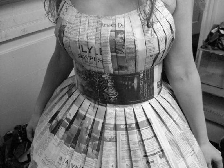 DIY Homemade Newspaper Dress
