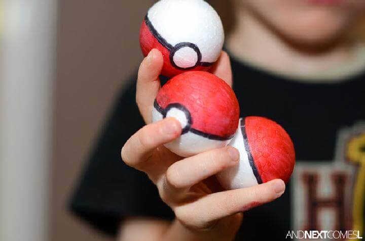 DIY Homemade Styrofoam Pokemon Balls
