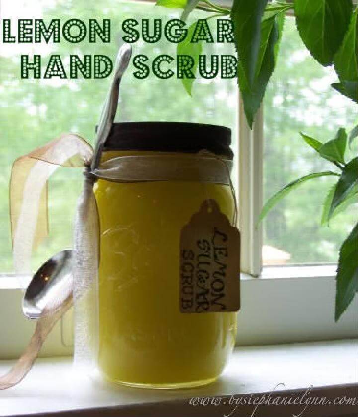 DIY Lemon Sugar Hand Scrub