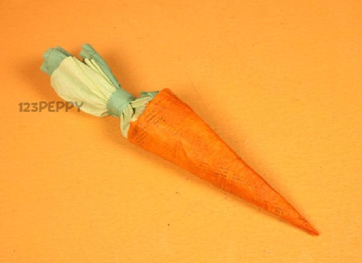 DIY Newspaper Carrot