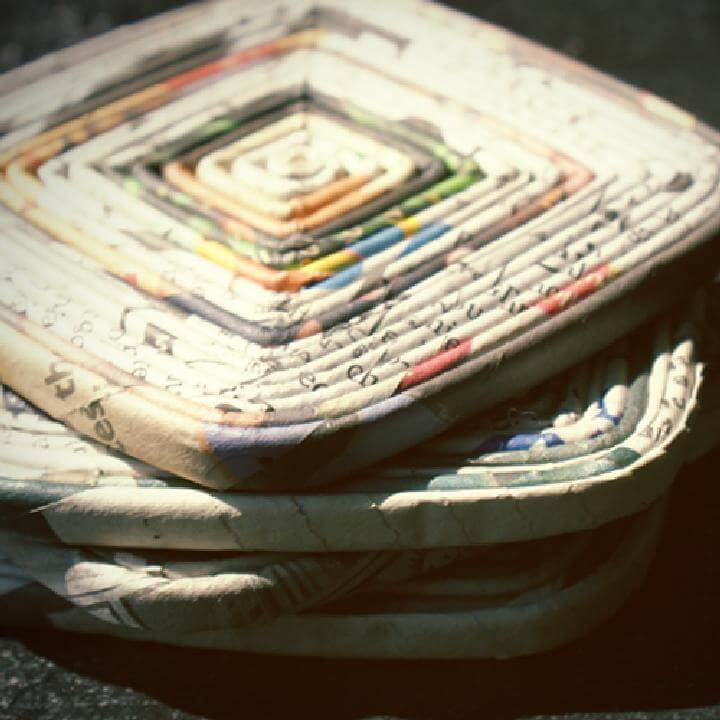 DIY Handmade Newspaper Coasters