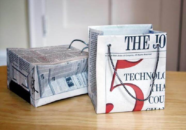 DIY Newspaper Gift Bag Instructions