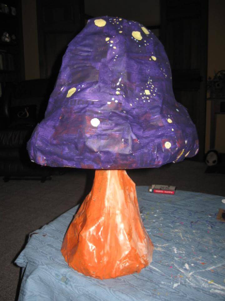 DIY Newspaper Paper Mache Mushroom