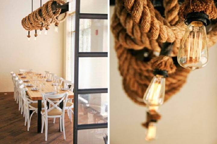 DIY Pendant Rope Lighting System for Dining Table