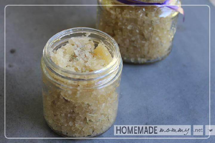 DIY Quick Lemon Honey Sugar Scrub