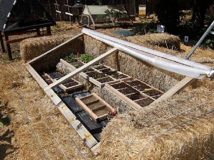 DIY Quick Straw Bale Cold Frame or Greenhouse