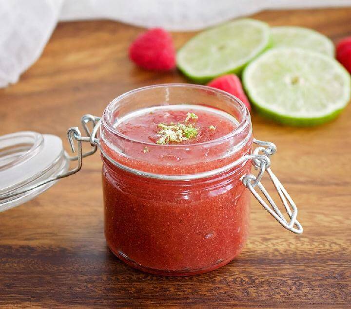 DIY Raspberry Lime Sugar Scrub Recipe