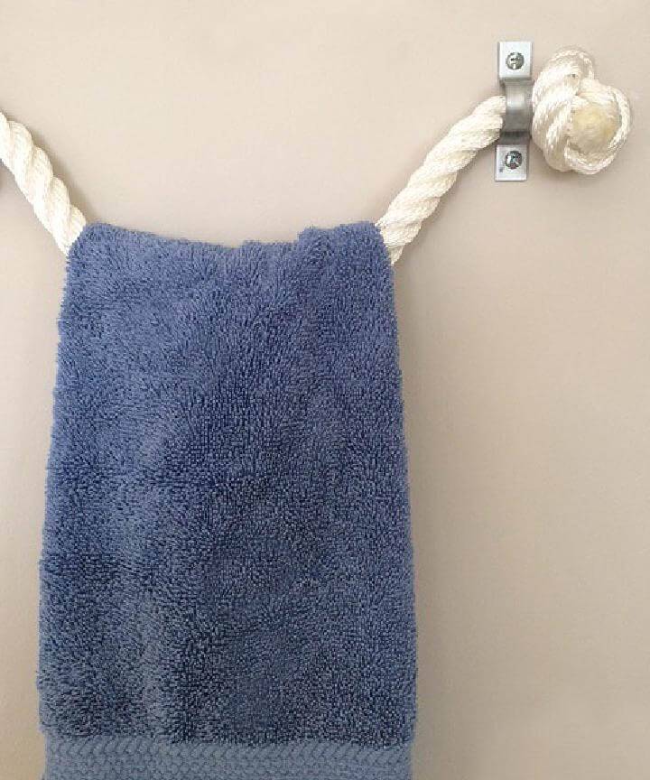 DIY Super Easy Rope Towel Holder