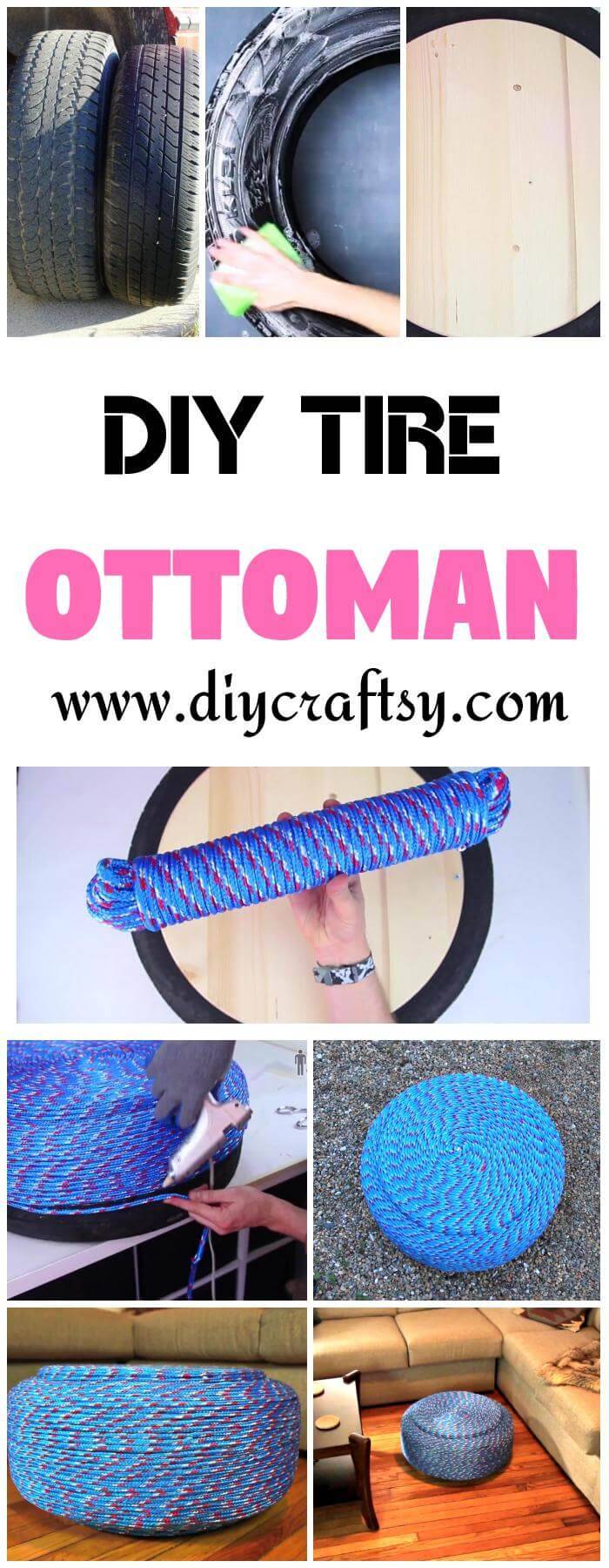 DIY Tire Ottoman