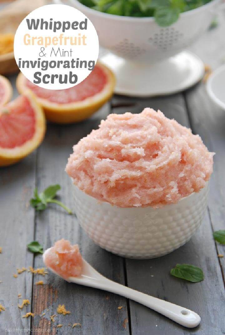 DIY Whipped Grapefruit Mint Sugar Scrub