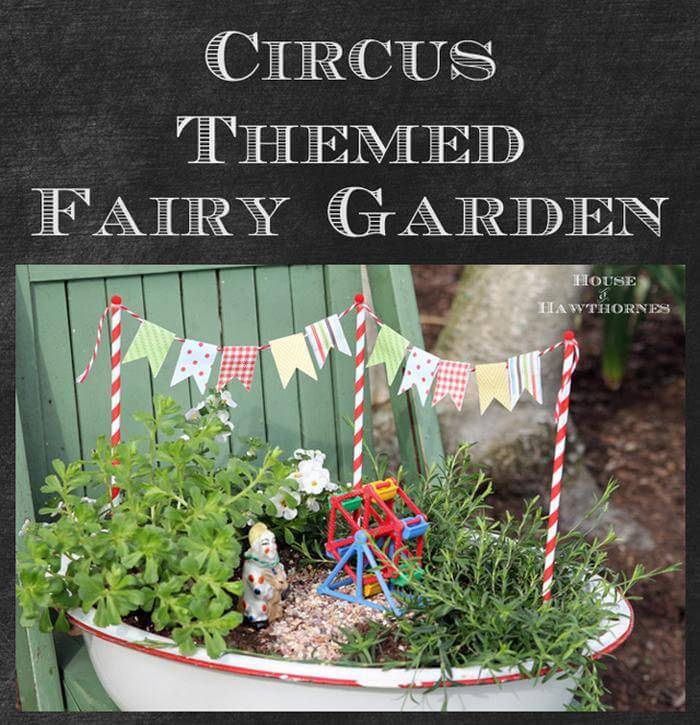 Fairy Garden With A Circus Theme