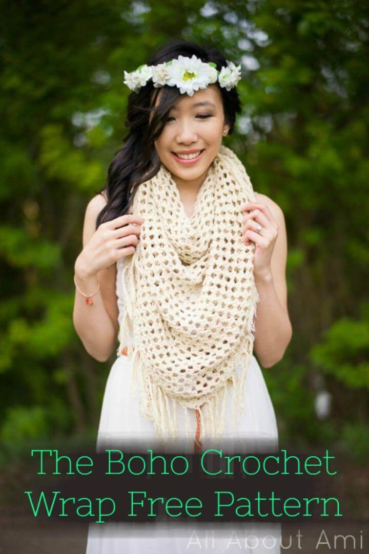 The Boho Crochet Wrap Free Pattern