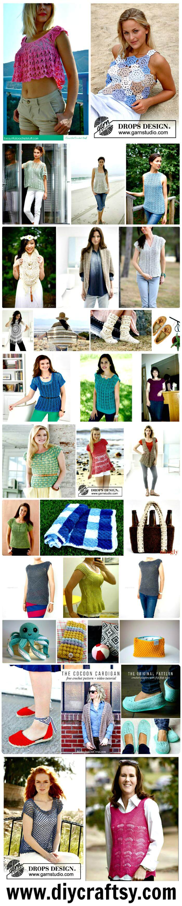 110+ Free Crochet Patterns for Summer and Spring - DIY & Crafts