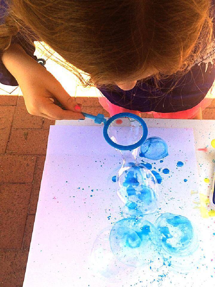 200 Fun And Cool Crafts For Teens Easy Art Projects For Teens   Brilliant Bubble Painting 