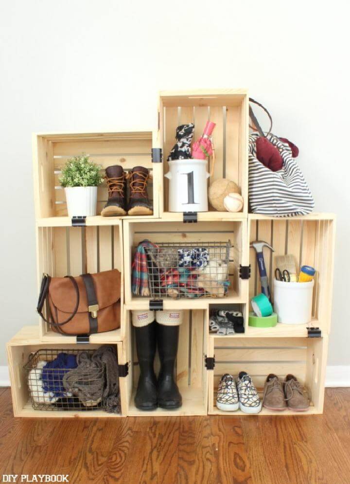 DIY Amazingly Beautiful Crate Storage and Display Unit