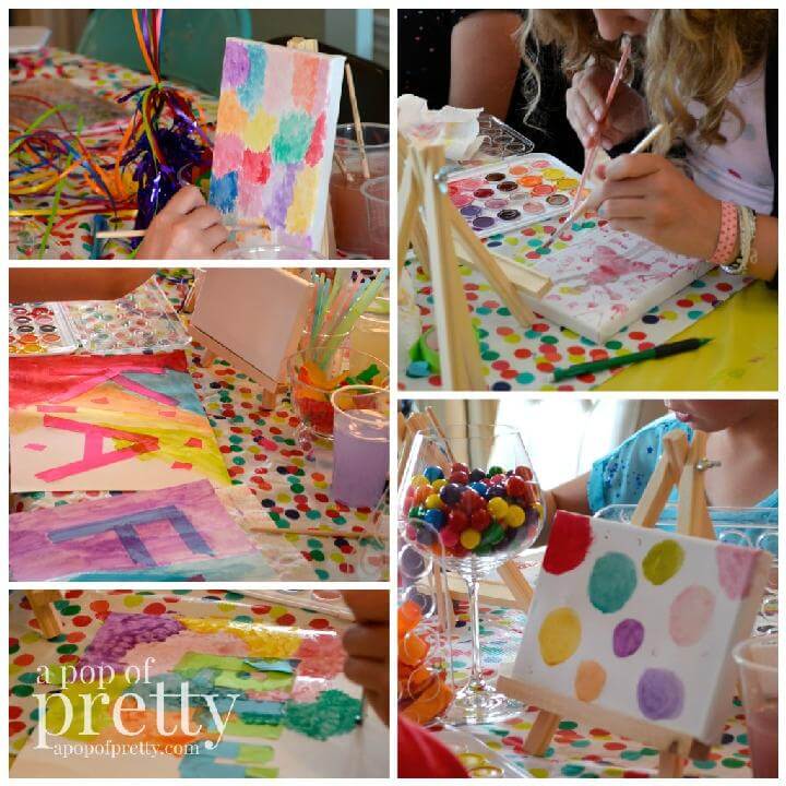 DIY Art Theme Party For Teen or Tween Girls