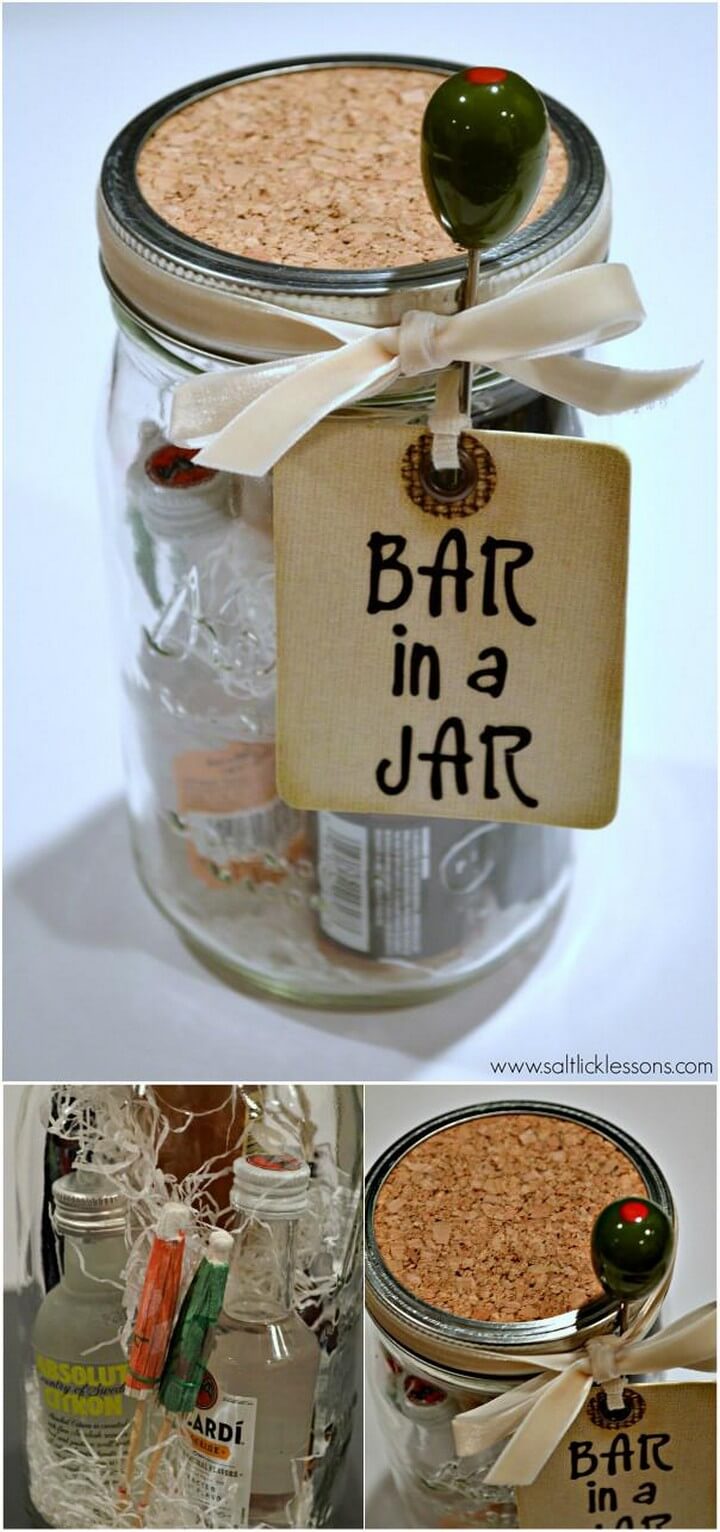 DIY Bar in Mason Jar Gift