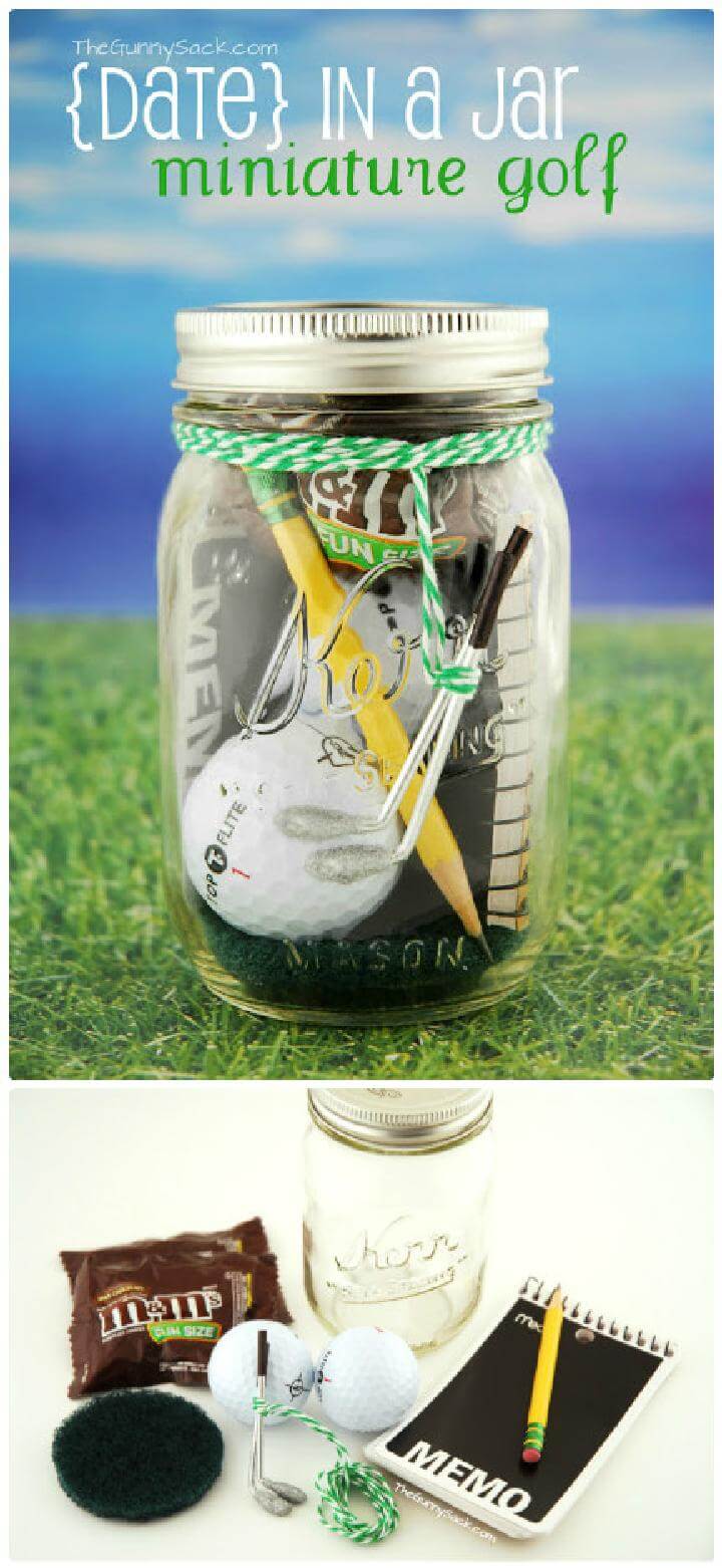 DIY Beautiful Mini golf Jar Gift