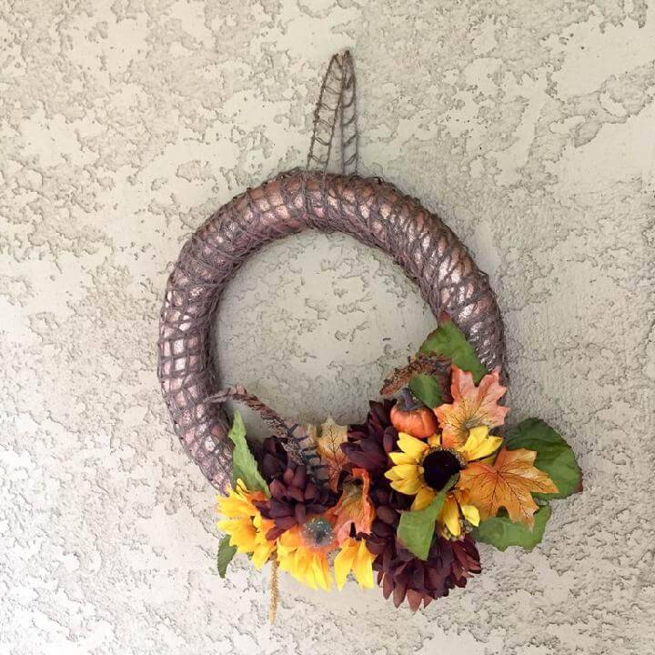 DIY Best Copper Jute Fall Wreath