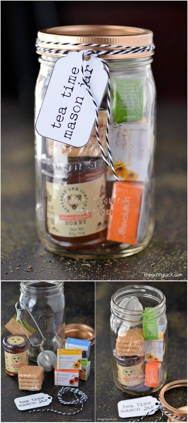 DIY Brilliant Tea Time Mason Jar Gift