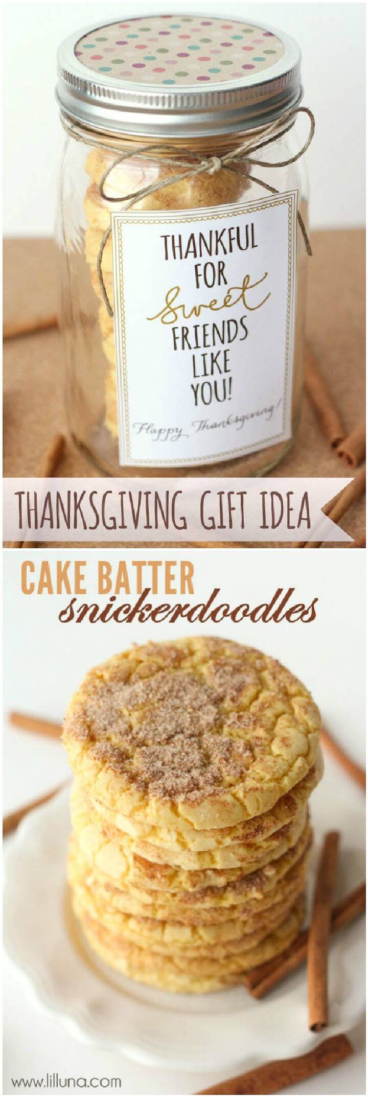 DIY Cake Batter Snickerdoodles Mason Jar Gift