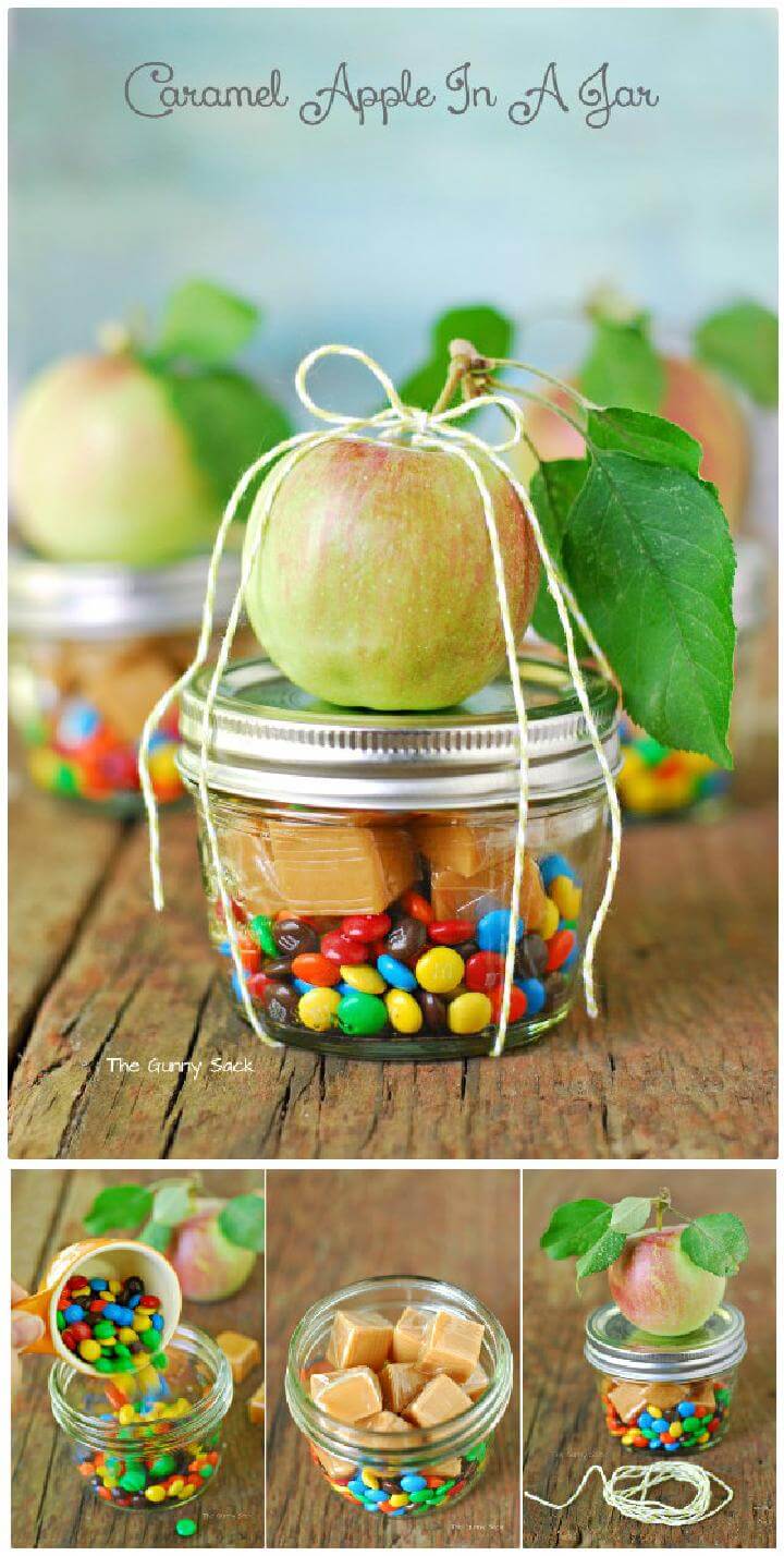 DIY Caramel Apple Mason Jar Gift Idea