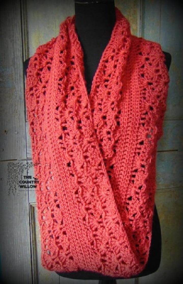 DIY Crochet Rough Infinity Scarf Free Pattern