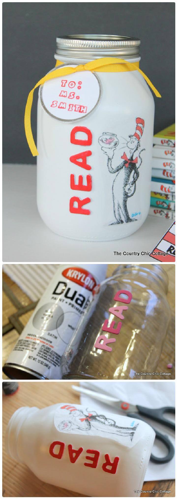 DIY Dr. Seuss Gift in a Mason Jar for Teachers