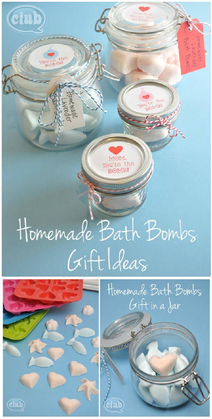 DIY Easy Mason Jar Bath Bomb Gifts