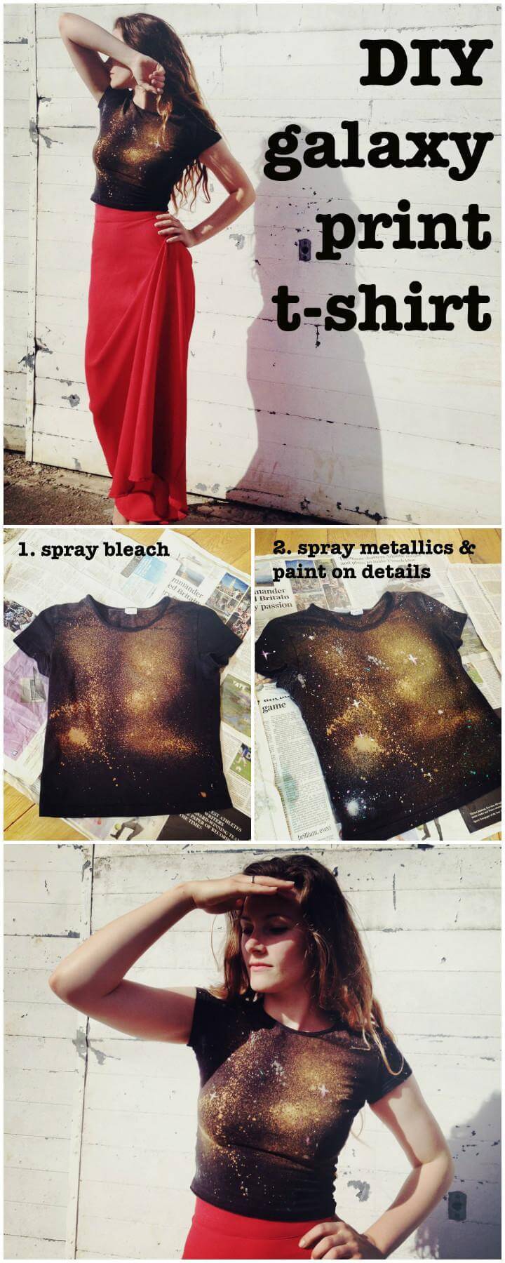 DIY Fashion-Worthy Galaxy Print T-Shirt